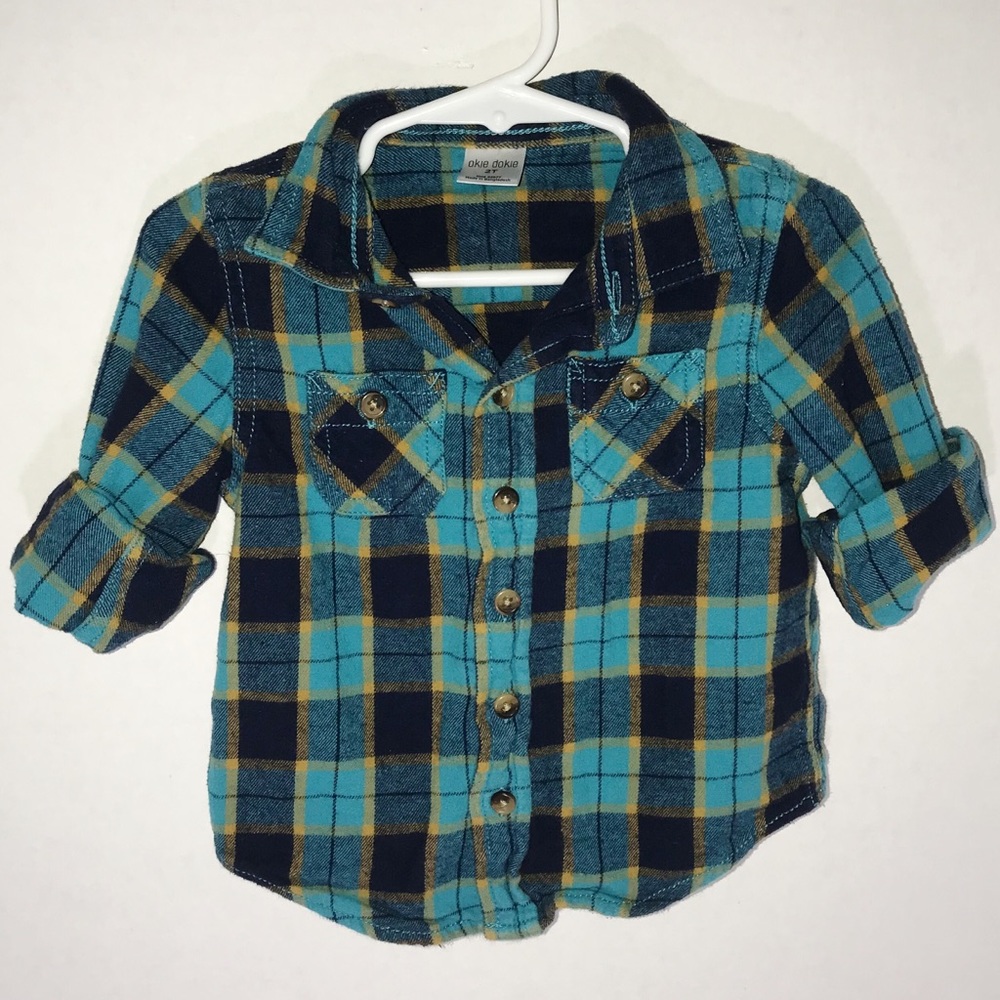 Boys Plaid Button Up